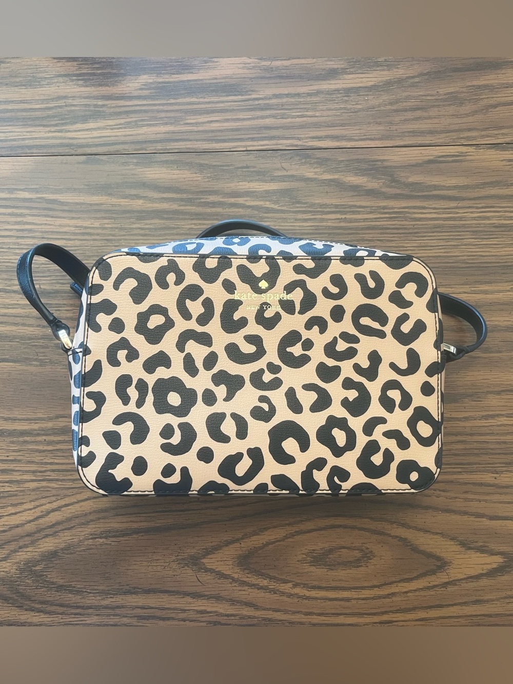 Kate Spade Graphic Leopard Neutral Multi Color Harper Crossbody Bag